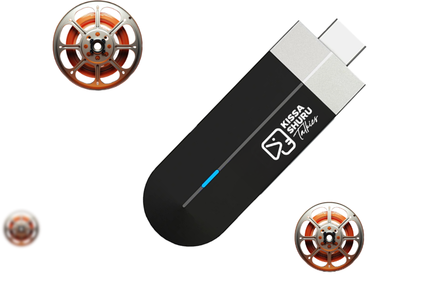 Village community watching together